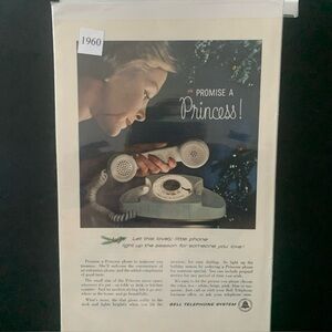 Vintage 1960 Bell Telephone System Promise A Princess Ad Advertisement